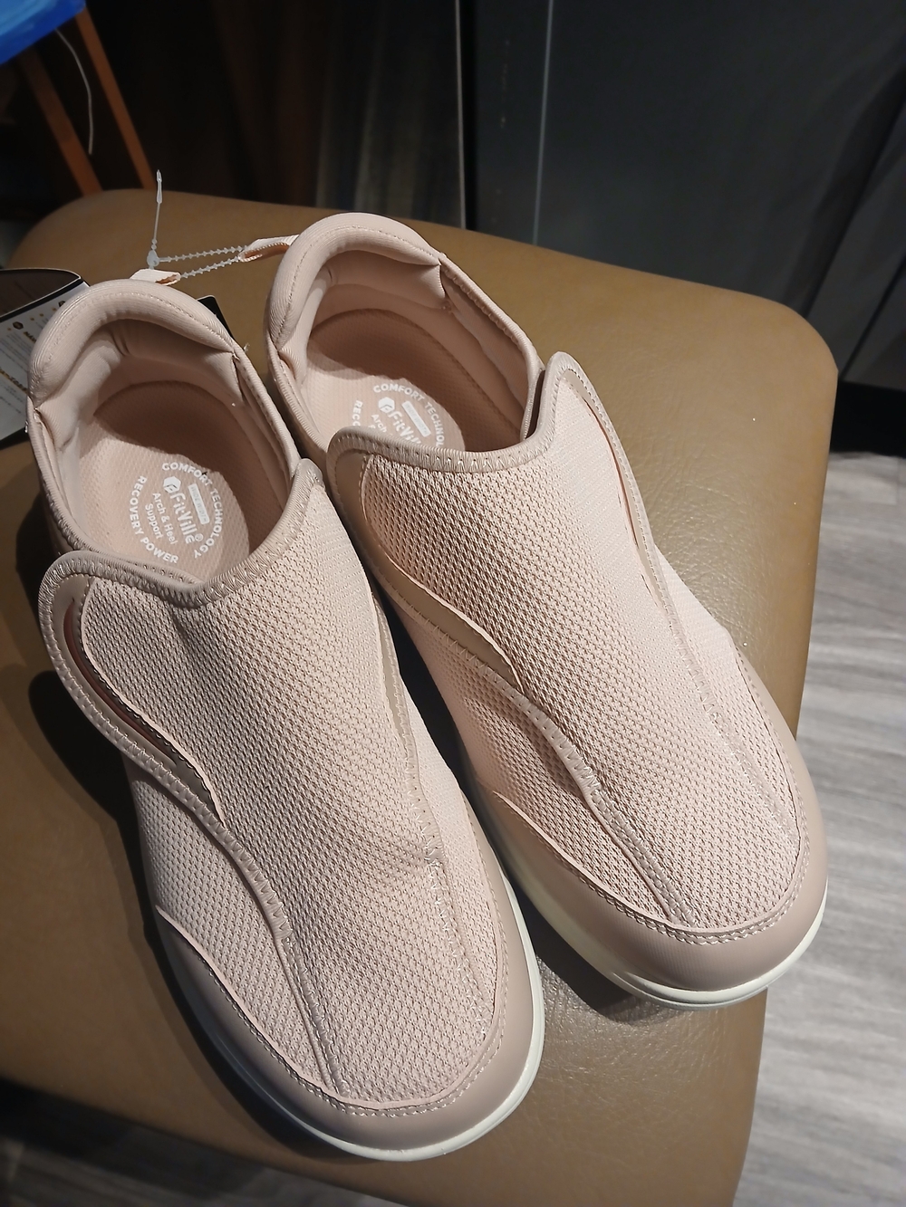 FitVille Slip-On Comfort Sneakers in Light Blush